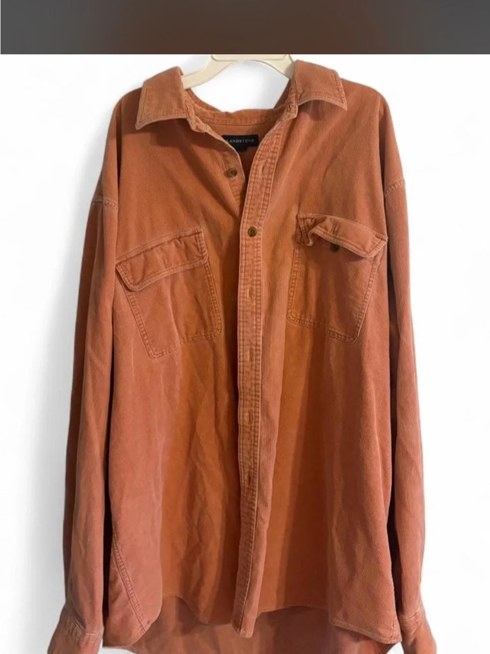 Lands' End Men's Rust Corduroy Shirt Jacket